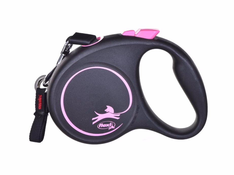 Rullrihm koerale flexi Must Design S, lindiga, 5 m, kuni 15 kg - 2