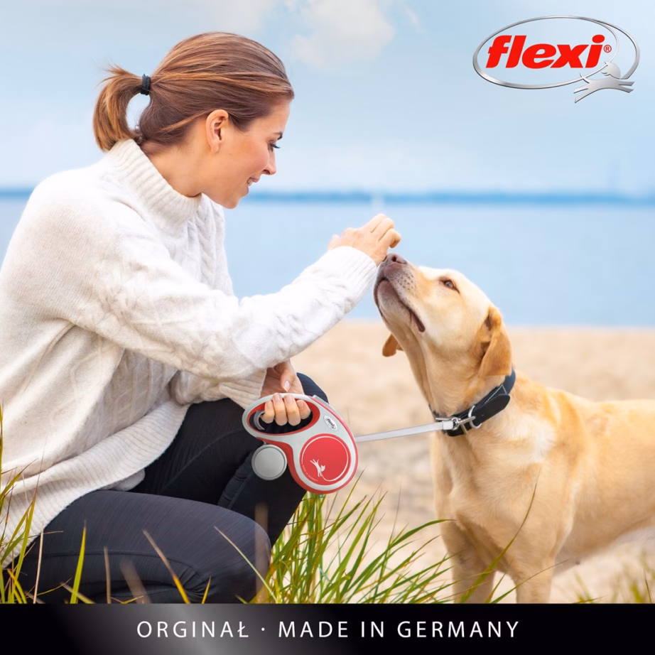 Rulljalutusrihm flexi New Comfort L Tape, lint 8 m, kuni 50 kg, must/hall - 6