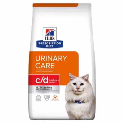 Kuseteid toetav kuivtoit kassidele Hill's Prescription Diet c/d Multicare Stress, kana, 1,5 kg