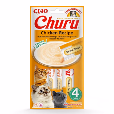 Kassimaius INABA Churu Chicken, pasteet kanaga, 4 × 14 g
