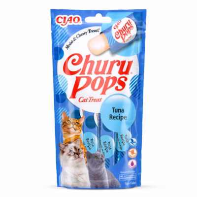 Kassimaitse INABA Churu Pops Tuna, tuunikalapasta kotikeses, 4 × 15 g