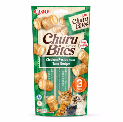 Kassimaius INABA Churu Bites tuunikala ja kanaga, 30 g (3 × 10 g)