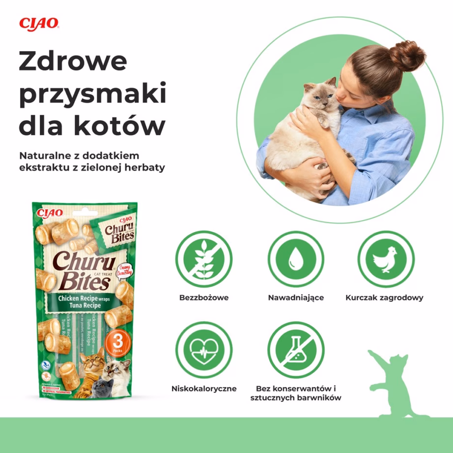 Kassimaius INABA Churu Bites tuunikala ja kanaga, 30 g (3 × 10 g) - 4