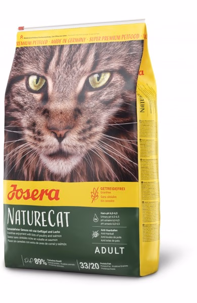 Kasside kuivtoit JOSERA NatureCat Adult, linnuliha ja lõhe, 2 kg