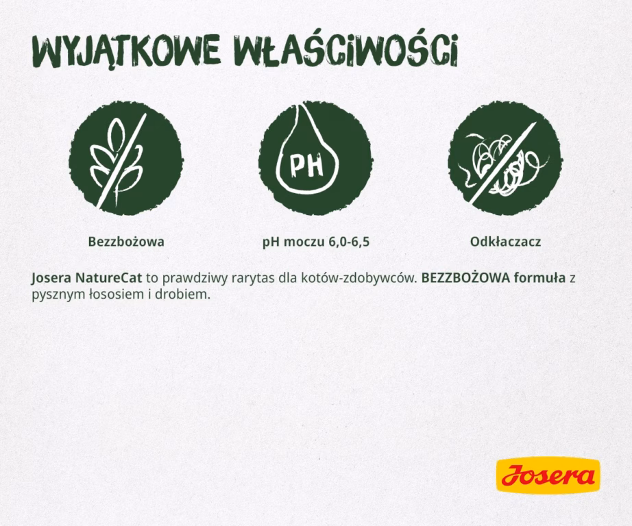 Kasside kuivtoit JOSERA NatureCat Adult, linnuliha ja lõhe, 2 kg - 2