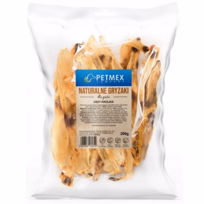 Koeramaius PETMEX Rabbit ears, küüliku kõrvad, 200 g