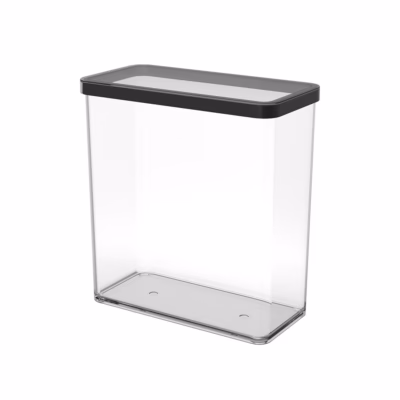 Maiusekonteiner Rotho LOFT, 3,2 l, läbipaistev/must, 200 × 100 × 214 mm