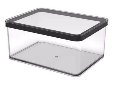 Lemmiklooma maiusekonteiner Rotho LOFT, 2,25 l, läbipaistev/must