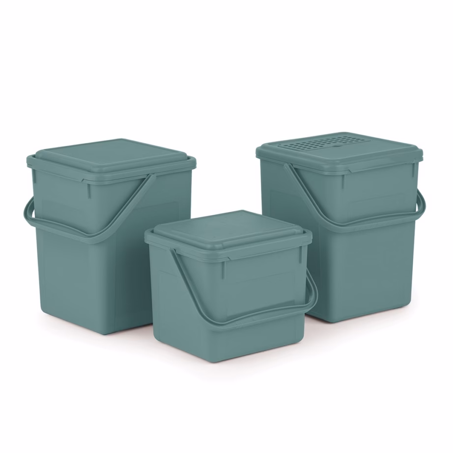 Jäätmesorteerimiskonteiner Rotho Roheline, 9 l, söefiltriga, roheline - 2