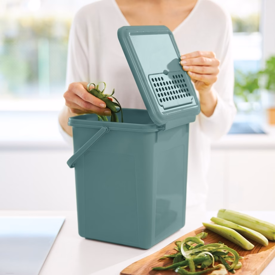 Jäätmesorteerimiskonteiner Rotho Roheline, 9 l, söefiltriga, roheline - 3