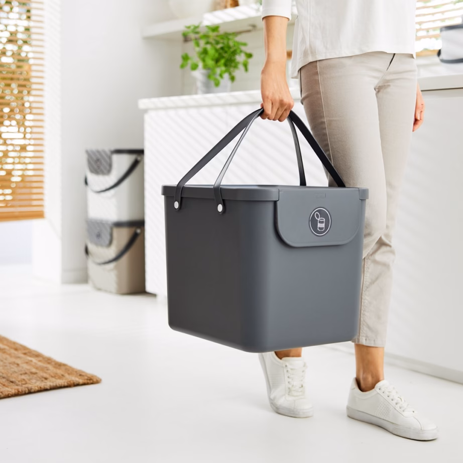 Jäätmesorteerimiskonteiner Rotho Albula, 40 l, antratsiithall - 2