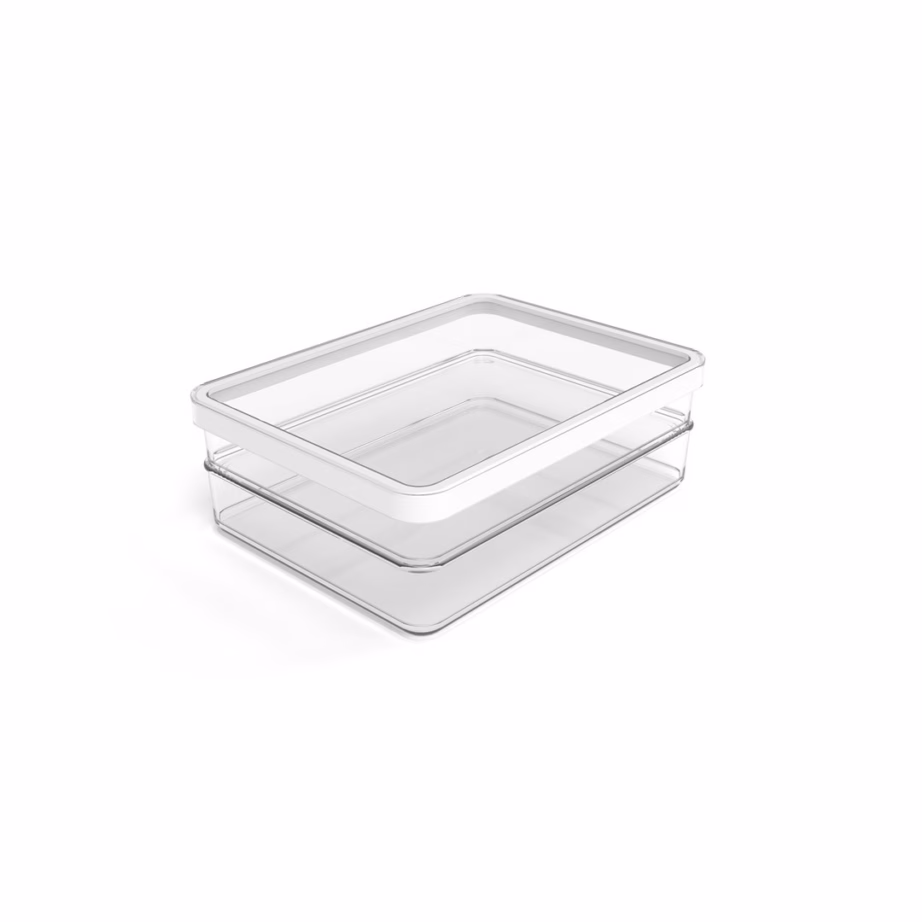 Toidusäilituskarpide komplekt Rotho Rondo Loft, 2 × 0,85 l, valge/läbipaistev - 2