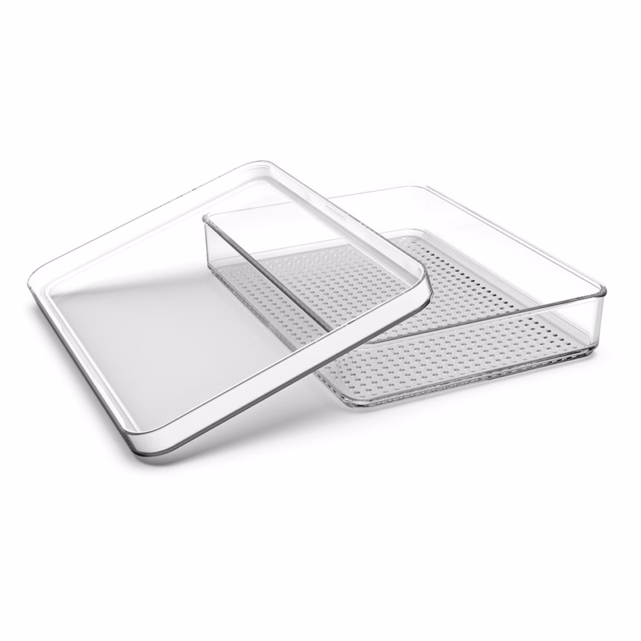 Toidusäilituskarpide komplekt Rotho Rondo Loft, 2 × 0,85 l, valge/läbipaistev - 5