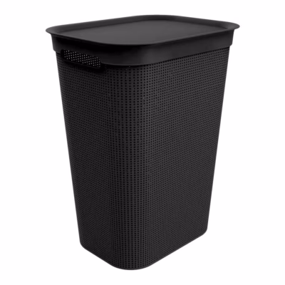 Kaanega pesukorv ROTHO BRISEN, 50 l, must