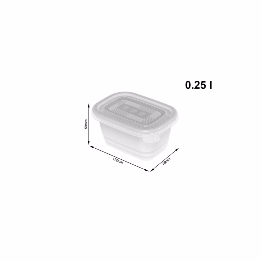 Sügavkülmakarp Rotho Freeze, 250 ml, läbipaistev, nõudepesumasinakindel - 2