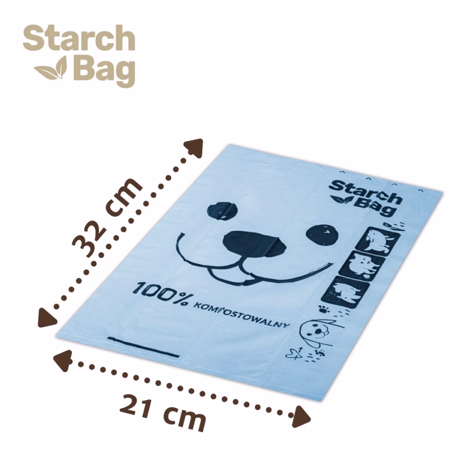 Kompostitavad lemmiklooma väljaheitekotid Starch Bag Starchbag BIO, must - 5