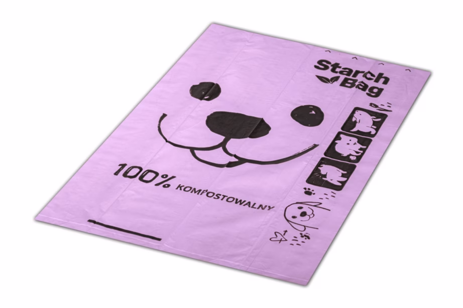 Biolagunevad kompostitavad koerakotid Starch Bag, sirelililla - 8