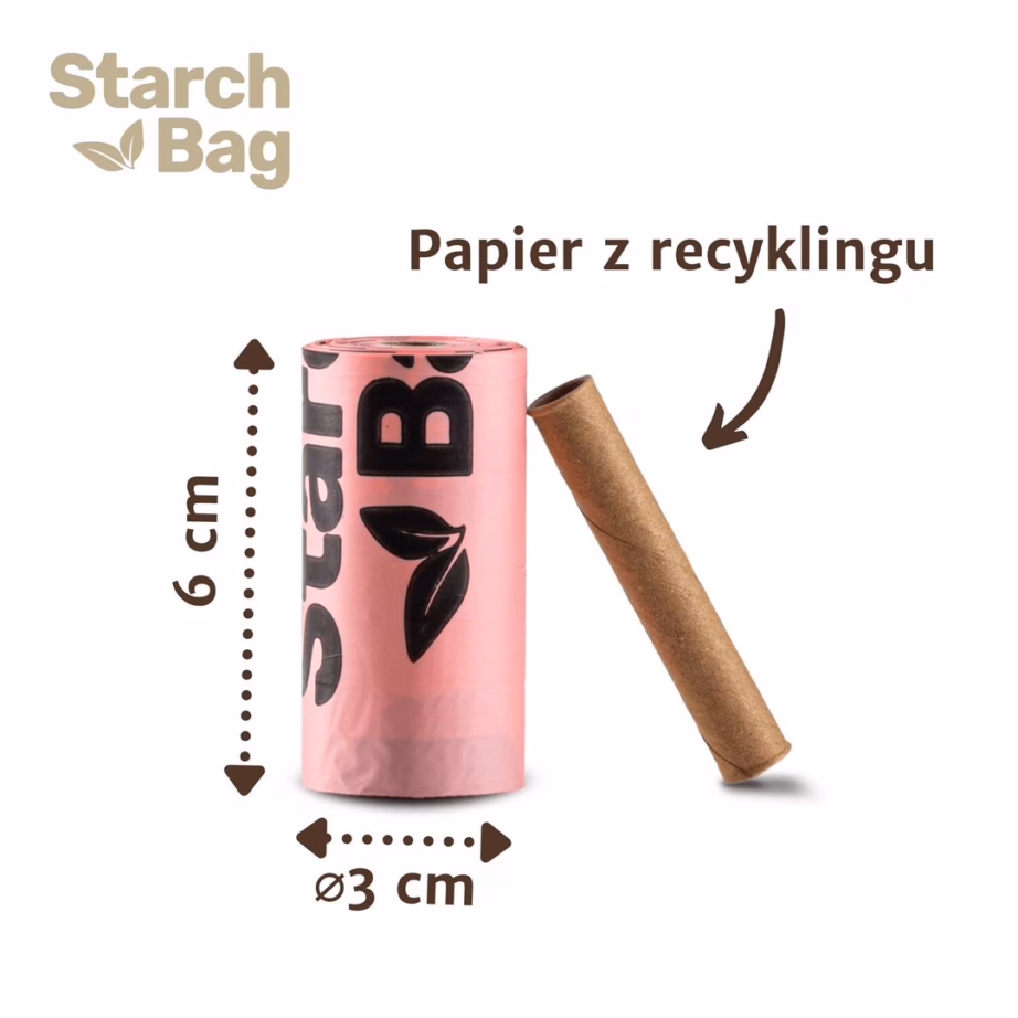 Biolagunevad koerakotid Starch Bag, rohelised, 320 × 210 mm - 2