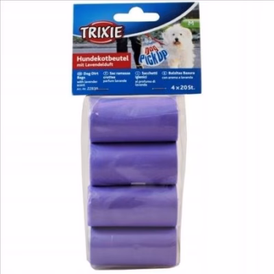 Väljaheitekotid TRIXIE Doggy Pick Up, lavendlilõhn, lilla, 4 rulli