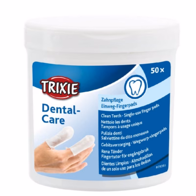 Hammastepuhastussalvrätikud TRIXIE Dental-Care, 50 tk (kassile, koerale, küülikule)