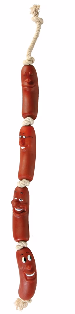 Koera mänguasi TRIXIE Sausages on a string 3252, 750 mm, vinüül