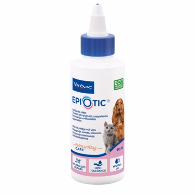 Kõrvapuhastusvedelik Virbac EpiOtic koertele ja kassidele, 60 ml