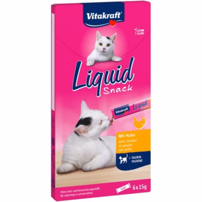 Kassi vedel maius Vitakraft VITAKRAFT Liquid Snack Chicken, 6 × 15 g