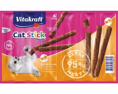 Kassimaitsepulk Vitakraft Cat Stick, lambaliha ja kalkun, 36 g
