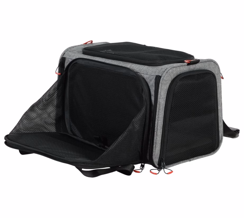 Lemmiklooma transpordikott ZOLUX Nomad M, laiendatav, 44 × 28 × 28 cm, must/hall - 14