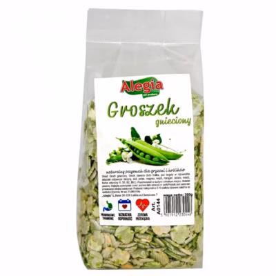 Näriliste ja küülikute maius Alegia purustatud herned, 130 g