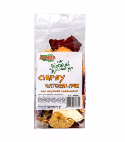 Näriliste ja küülikute maius Alegia Natural Chips, köögiviljamaitselised krõpsud 90 g