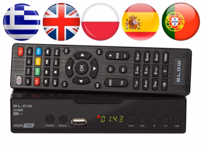 DVB-T2 digiboks BLOW 4625FHD, H.265 tugi, HDMI ja SCART