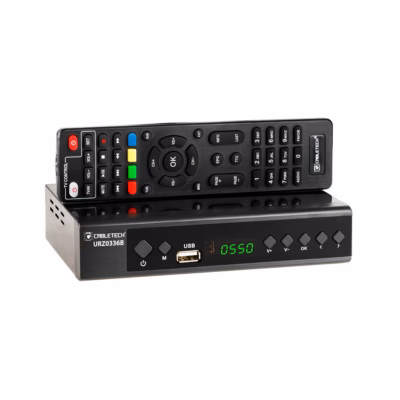 DVB-T2 digiboks Cabletech URZ0336, H.265/HEVC, HDMI, USB-salvestus ja ajanihe