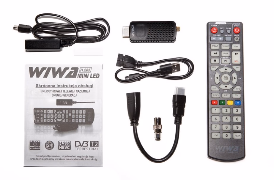 DVB-T2 TV-tuuner WIWA H.265 Mini LED, Full HD, HDMI ja USB - 7