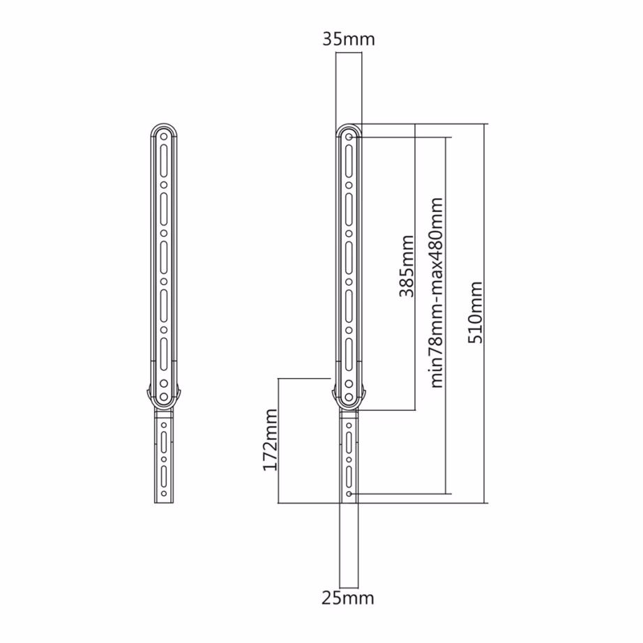 Telerikinnitusega soundbari kinnitus Maclean MC-912, kuni 15 kg, must - 8