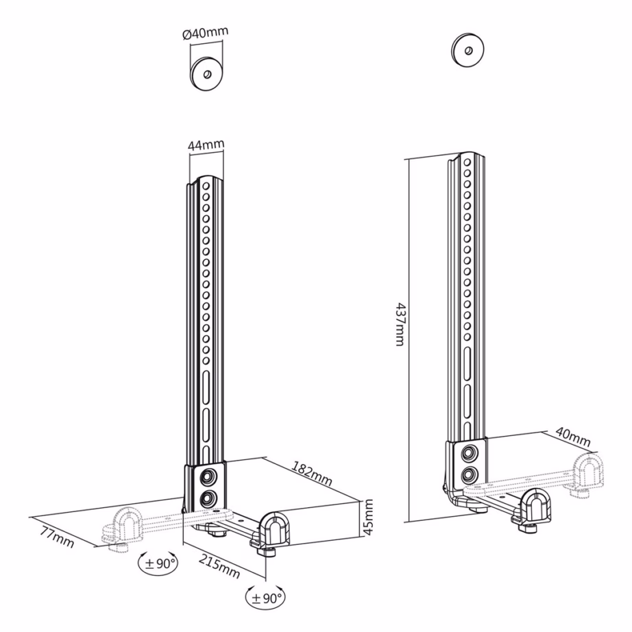 Soundbari kinnitus Maclean MC-914 teleri alla, kuni 15 kg, VESA 600 × 400 - 12