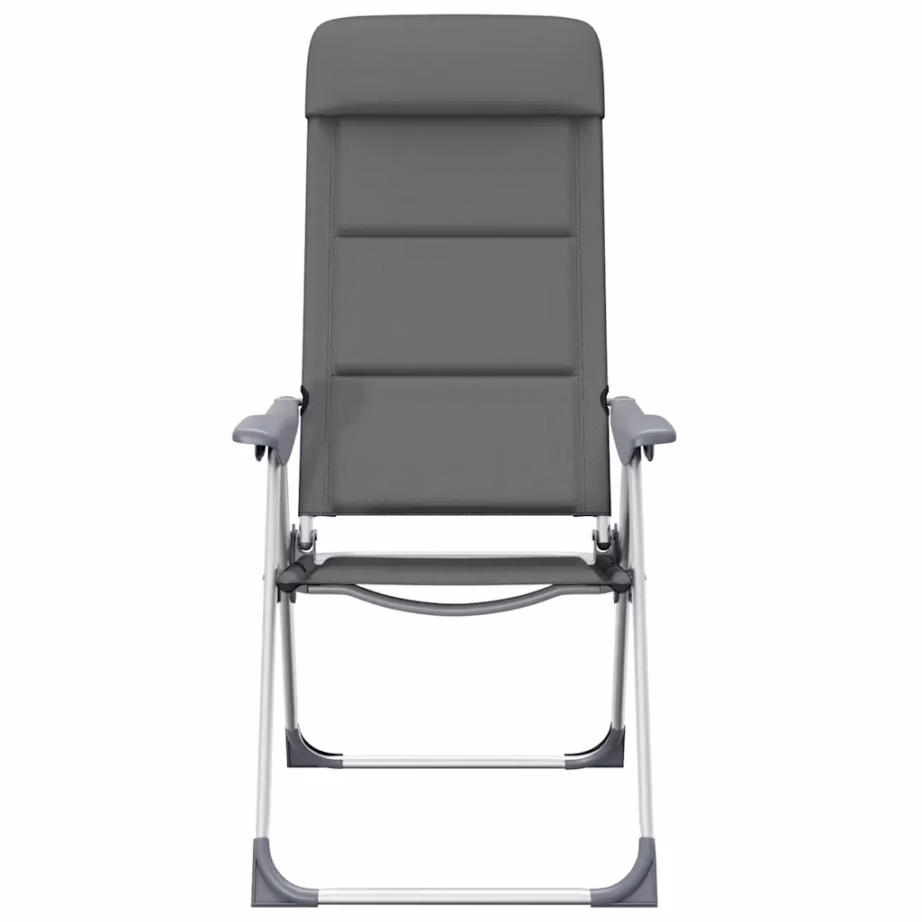 Reguleeritavad kokkupandavad matkatoolid 2 tk, hall, alumiinium, 58 x 69 x 86–111 cm - 5