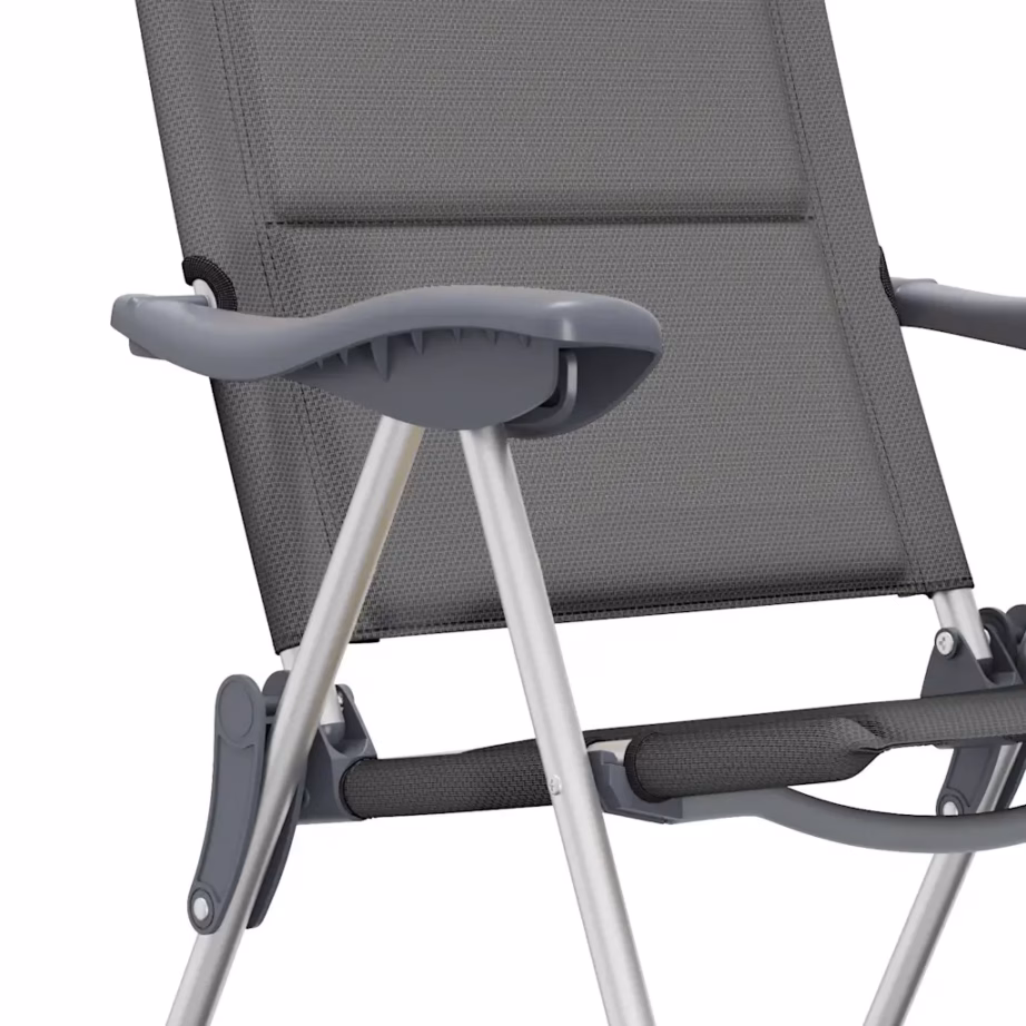 Reguleeritavad kokkupandavad matkatoolid 2 tk, hall, alumiinium, 58 x 69 x 86–111 cm - 10