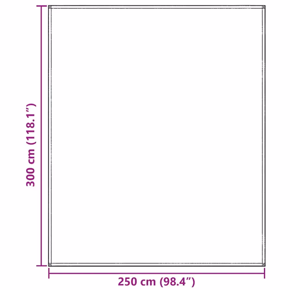 Telgivaip helehall, polüetüleen, 300 x 250 cm, voltitav ja ilmastikukindel - 9