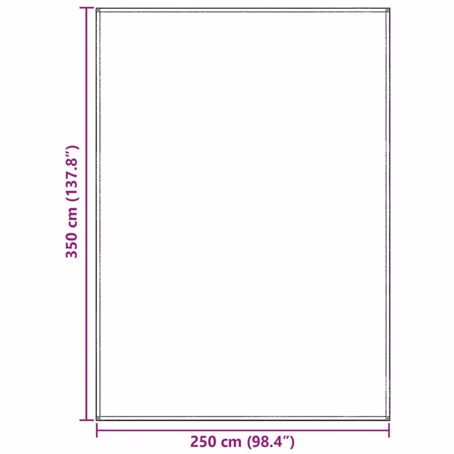 Ilmastikukindel telgivaip helehall, 350 x 250 cm, polüetüleen - 9