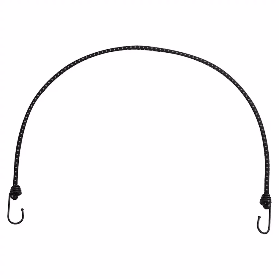 Helkuriga bungee nöör konksudega, 25 tk, 100 cm, must - 2