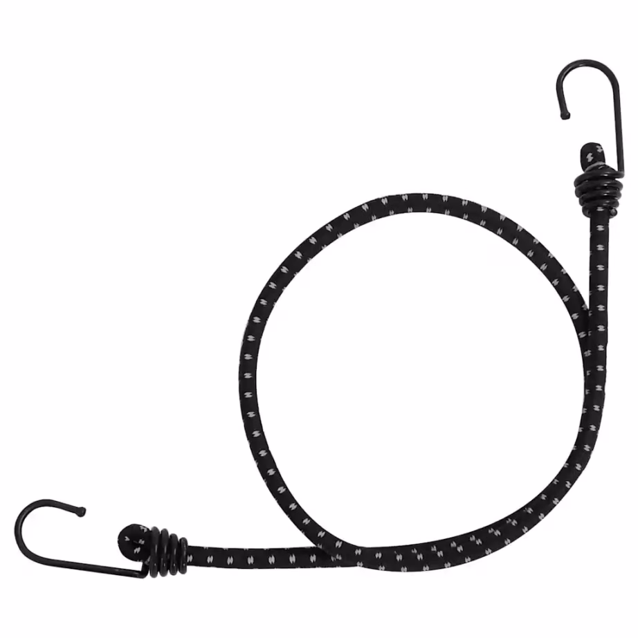 Helkuriga bungee nöör konksudega, must, 25 tk, 88 cm - 3