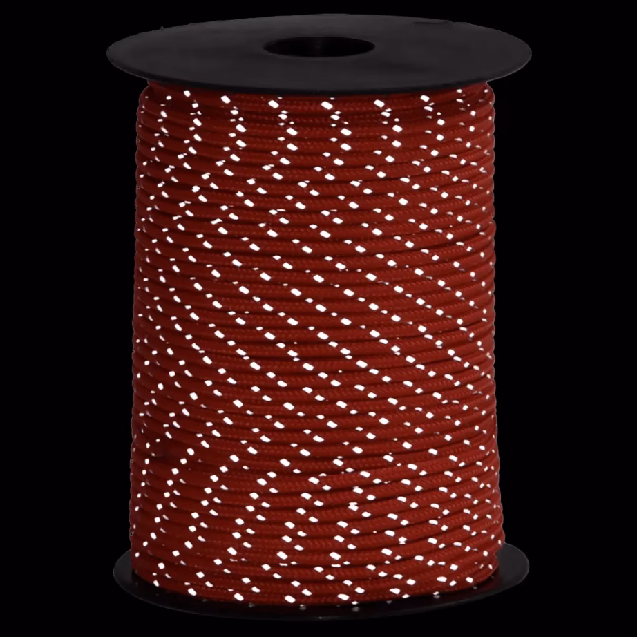 Helkuriga telginöör kinnitusaasadega, punane polüpropüleen, 50 m, 3 mm - 3