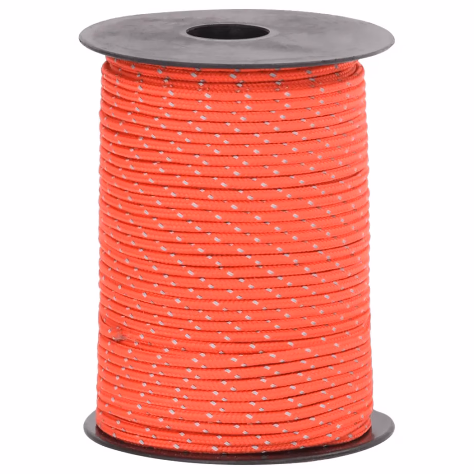 Helkuriga telginöör kinnitusaasadega, punane polüpropüleen, 50 m, 3 mm - 4