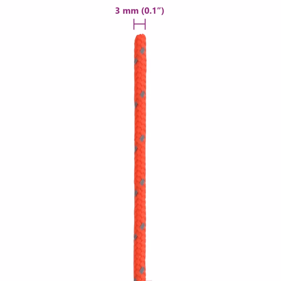 Helkuriga telginöör kinnitusaasadega, punane polüpropüleen, 50 m, 3 mm - 6