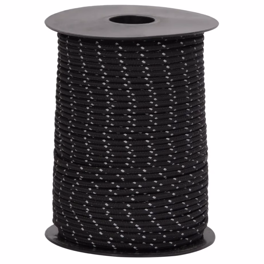 Helkuriga telginöör kinnitusaasadega, must, 50 m, 3 mm - 4