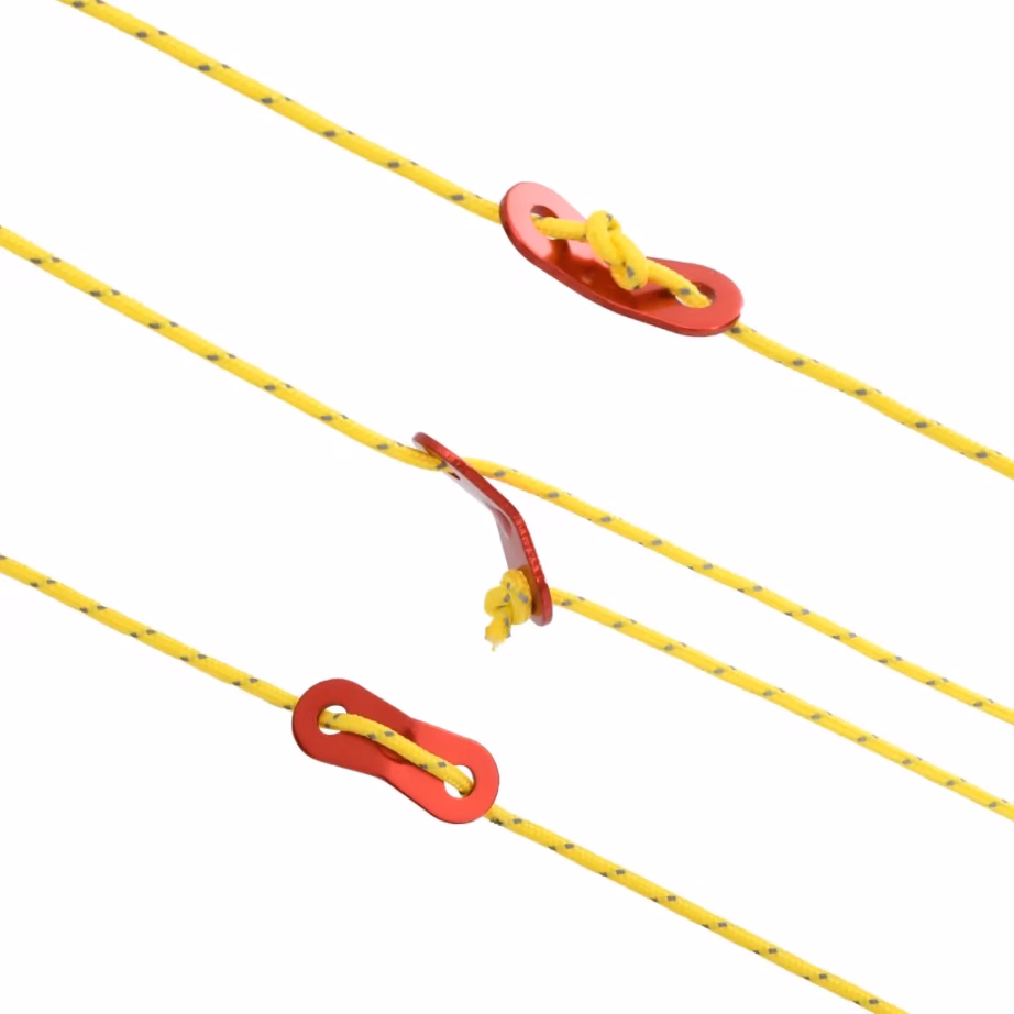 Helkuriga telginöör alumiiniumist kinnitusaasadega, kollane, 50 m, 3 mm - 5