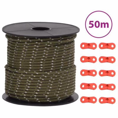 Helkuriga roheline telginöör alumiiniumkinnitusaasadega, 50 m, 4 mm