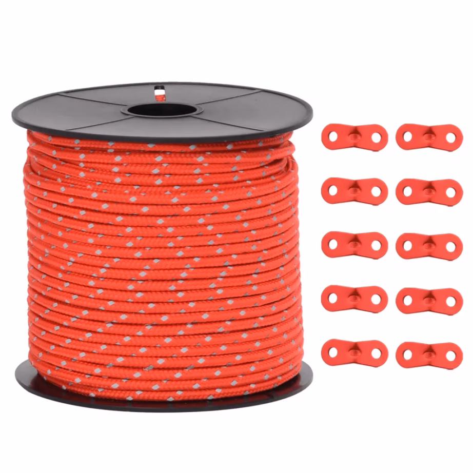 Helkuriga telginööri komplekt kinnitusaasadega, 50 m, 4 mm, punane - 2