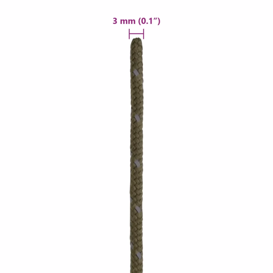 Helkuriga telginöör alumiiniumist kinnitusaasadega, roheline, 50 m, 3 mm - 6